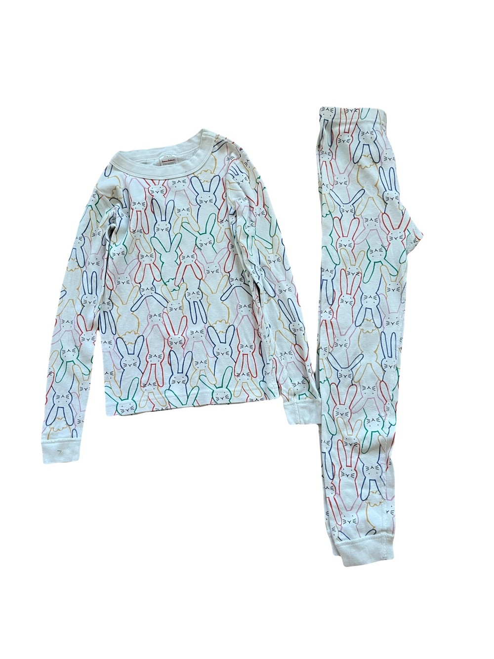 Hanna Andersson Bunny Print Pajama Set in Pastel Colors